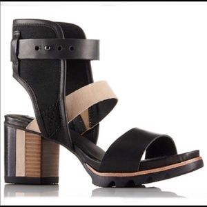 Sorel addington block cuff wedge heel size 8